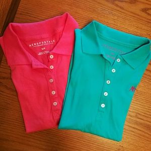 Aeropostale girls polo xl/petite NWT lot of 2